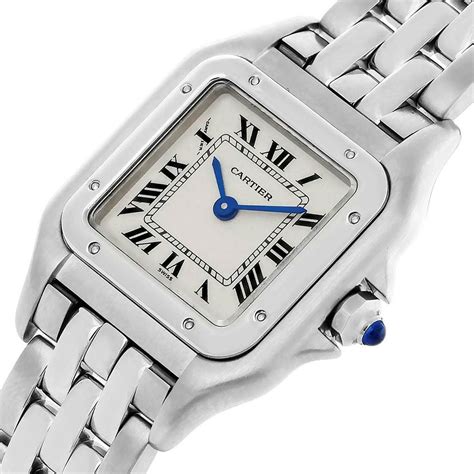 stainless steel cartier|stainless steel cartier panthere watch.